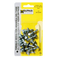 Tornillo Broca 5,5x22-8 mm. (10 Piezas) WOLFPACK LINEA PROFESIONAL