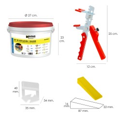 Kit Nivelador Solador (Pistola, calzos y cuñas) WOLFPACK LINEA PROFESIONAL