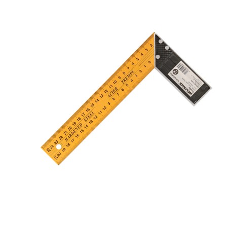 Escuadra Metalica 250 mm. Escuadra Carpintero, Escuadra Construcción, WOLFPACK LINEA PROFESIONAL