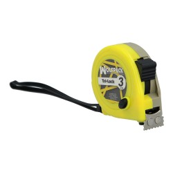 Flexometro Magnético Amarillo Con Freno 3 Metros / 16 mm. WOLFPACK LINEA PROFESIONAL