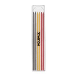 Minas Recambio Para Lapiz Carpintero Portaminas (6 Piezas) WOLFPACK LINEA PROFESIONAL