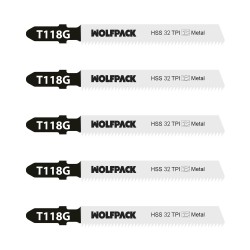 Hoja Sierra Calar Metal Extrafino 5 Piezas HSS 32 TPI WOLFPACK LINEA PROFESIONAL