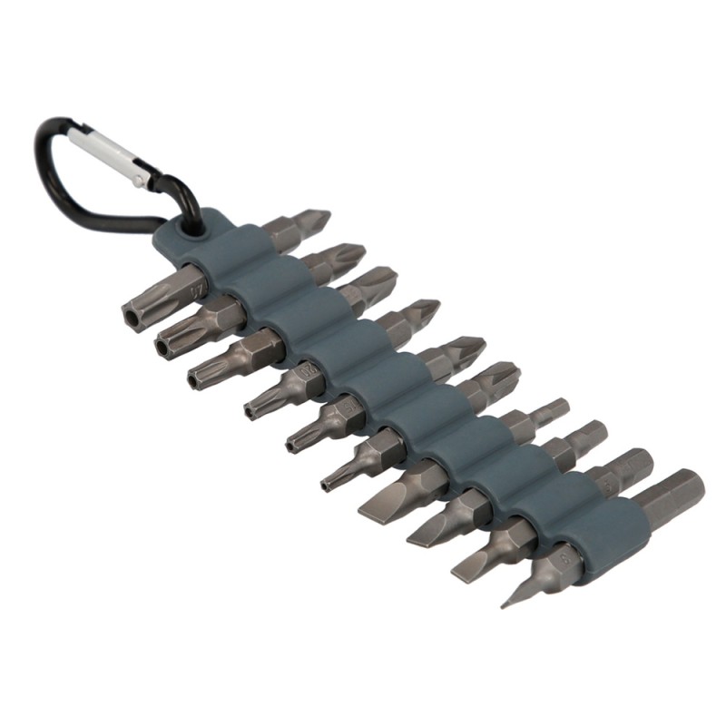 Juego De 20 Puntas Con Mosqueton Para Cinturon. Acero Cromo Vanadio. WOLFPACK LINEA PROFESIONAL