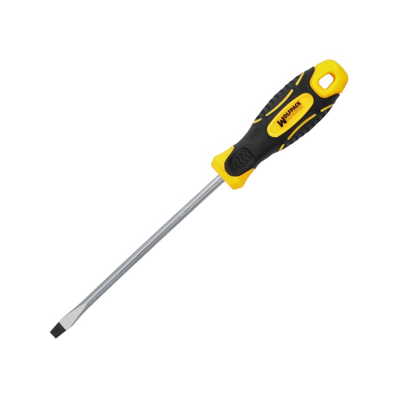 Destornillador Bimaterial Boca Estampada 3x100 mm. WOLFPACK LINEA PROFESIONAL