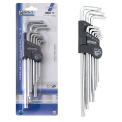 Juego Llaves Torx "L" 9 Piezas Largo Inviolable WOLFPACK LINEA PROFESIONAL