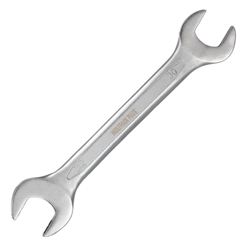 Llave Fija Plus Acero Cromo Vanadio 30x32 DIN 3110. Llaves Fijas Dobles WOLFPACK LINEA PROFESIONAL
