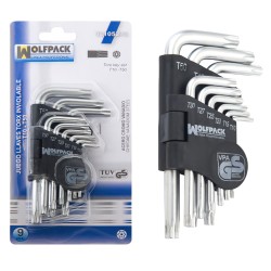 Juego Llaves Torx "L" 9 Piezas Inviolable WOLFPACK LINEA PROFESIONAL