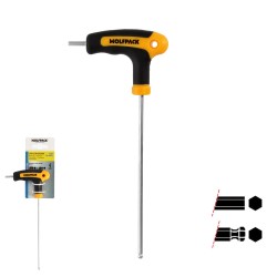 Llave Allen Con Bola Mango Bimaterial "Soft Touch" Forma T 4,0 mm. Acero Cromo Vanadio, Destornillador allen, llave hexagonal W