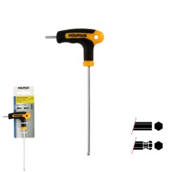 Llave Allen Con Bola Mango Bimaterial "Soft Touch" Forma T 3,0 mm. Acero Cromo Vanadio, Destornillador allen, llave hexagonal W