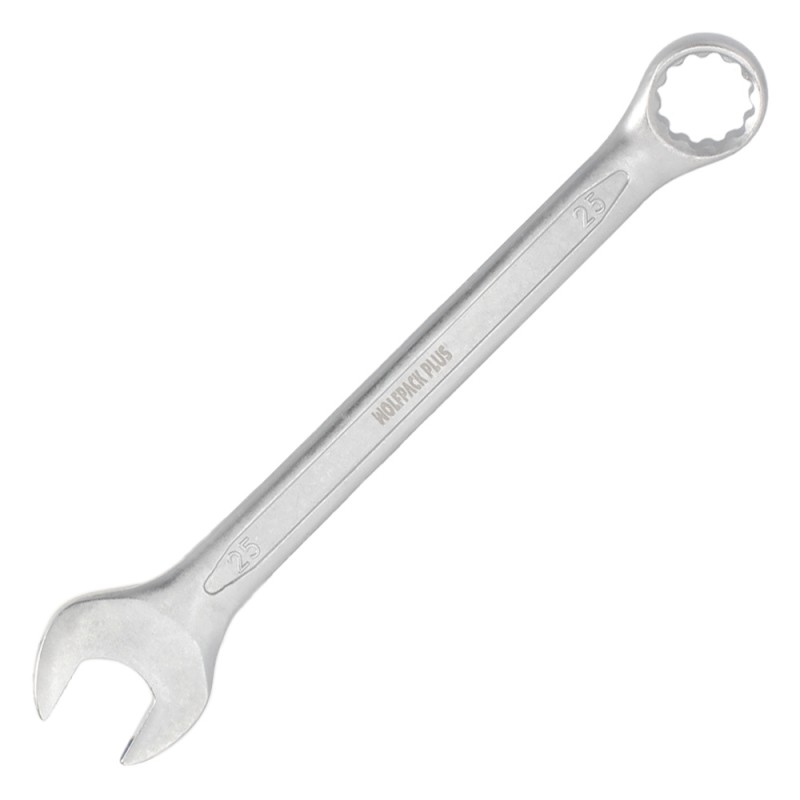 Llave Combinada Plus 25x25 Acero Cromo Vanadio DIN 3113. Llave Doble Boca, Llave Fija, Llave Estrella WOLFPACK LINEA PROFESIONAL