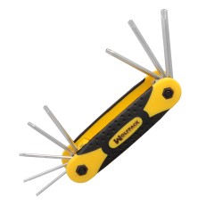 Juego Llaves Torx Plegable 8 Piezas Inviolable, Llave Torx Hexagonal, Llave Estrella, Llave Allen Estrella WOLFPACK LINEA PROFE