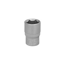 Llave Vaso 1/4" Hexagonal 12 mm. Perfil de 6 caras. Acero Cromo Vanadio, Aristas Redondas WOLFPACK LINEA PROFESIONAL