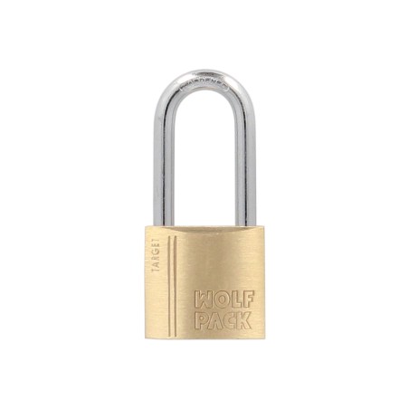 Candado Laton Arco Largo 60 mm. Arco Endurecido. Candado Maletas, Taquillas, Puertas WOLFPACK LINEA PROFESIONAL