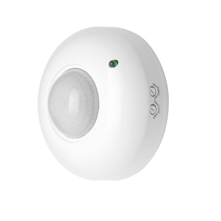 Detector De Movimiento Por Infrarrojos Con Sensor Crepuscular 360°. Ajustable MAURER