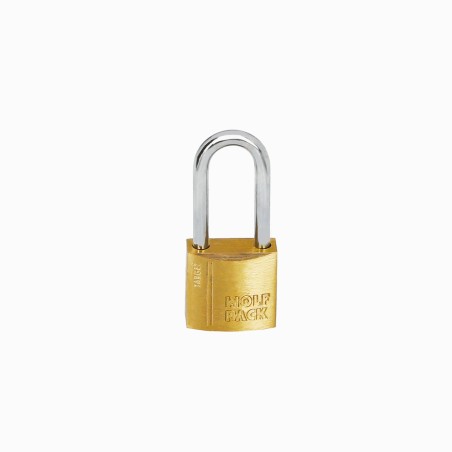 Candado Laton Arco Largo 20 mm. Arco Endurecido. Candado Maletas, Taquillas, Puertas WOLFPACK LINEA PROFESIONAL