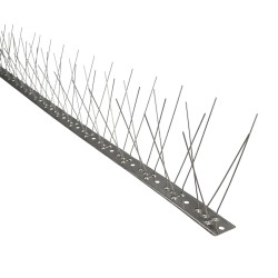 Pincho Anti Palomas / Pajaros 1 Metro Inoxidable Pincho Doble 80 Pinchos. Adaptable a Varias Posiciones WOLFPACK LINEA PROFESIO