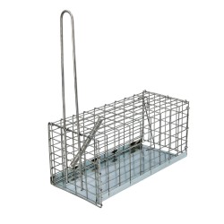 Trampa Ratas Jaula Metal Completa 21x10x10 cm WOLFPACK LINEA PROFESIONAL