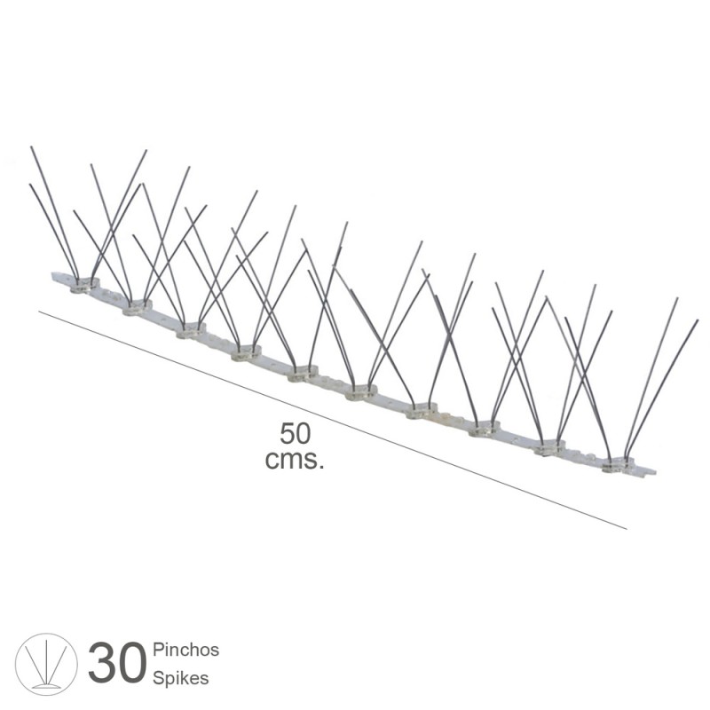 Pincho Anti Paloma 0,5 Metros Polietileno Pincho Doble 30 Pinchos WOLFPACK LINEA PROFESIONAL