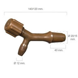 Grifo Barril Plástico Número 1 Para 100 Litros ORYX