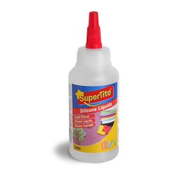 Silicona Liquida Botella 100 ml. Uso Escolar / Oficina. No Toxica Con Aplicador y Tapón SUPERTITE
