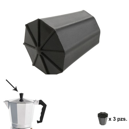 Pomo Cafetera Aluminio Classic 2 / 3 / 6 / 9 y 12 tazas (3 piezas) ORYX