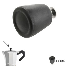 Pomo Cafetera Aluminio Inducción 6 / 9 / 12 Tazas (3 piezas) ORYX
