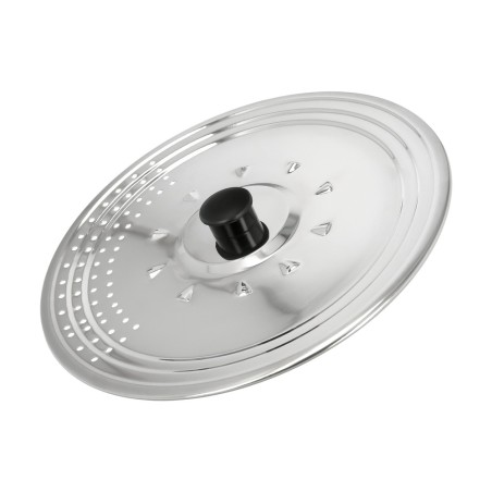 Tapadera Multiusos Acero Inoxidable Ø 28 cm. Uso Tapa Anti Salpicaduras y Escurridor. Tapadera Adpatable Diferentes Medidas ORYX