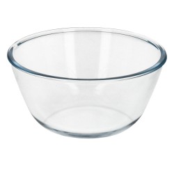 Bol De Cristal, Ideal Para Mezclas. 2.0 Litros. Libre BPA, Cristal De Borosilicato.Ensaladas, Postres, Cocina, Resposteria ORYX