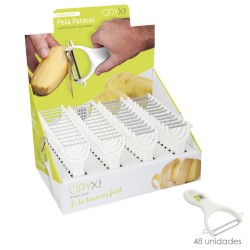 Pelapatatas Con mango Plastico Cuchilla Acero Inoxidable 7,8 x 13 (Alt.) cm. ORYX