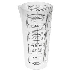 Vaso Medidor Plastico Oryx 500 ml. 8,5x6x16 cm. ORYX