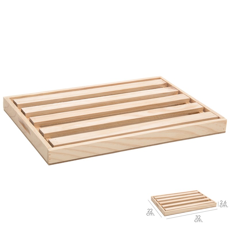 Tabla Corta Pan Madera Con Recoge Migas Oryx 32 x 22 cm. ORYX