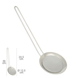 Espumadera Malla Acero inoxidable Ø 12,5 cm. Con Mango 24,5 cm. ORYX