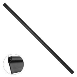 Burlete Reforzado Para Puertas De Garaje Aluminio Negro Con Goma 2,5 m. Perfil Bajo Cochera Cepillo De Puerta, Burlete Garaje W