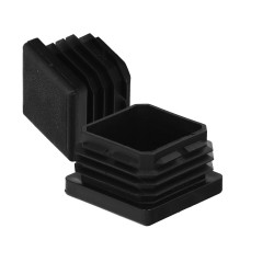 Contera Interior Plastico Cuadrada 40x40 mm. Color Negro. Bolsa 100 Unidades. Contera Mesa, Silla, Muebles, Estanteria WOLFPACK