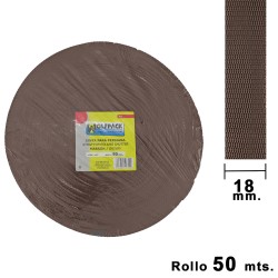 Cinta Persiana Marrón 18 mm. Rollo 50 Metros WOLFPACK LINEA PROFESIONAL