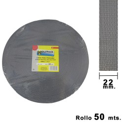 Cinta Persiana Wolfpack Gris 22 mm. Rollo 50 metros WOLFPACK LINEA PROFESIONAL