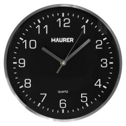 Reloj De Pared Ø 25 Cm Negro MAURER