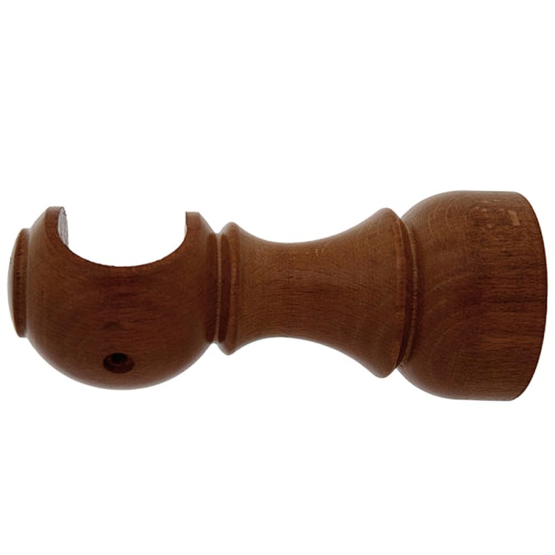 Soporte Madera Liso Abierto 28x128 mm. Nogal RIEL CHYC