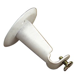 Soporte Barra 12 mm.Ø Blanco Frontal Redondo ORYX
