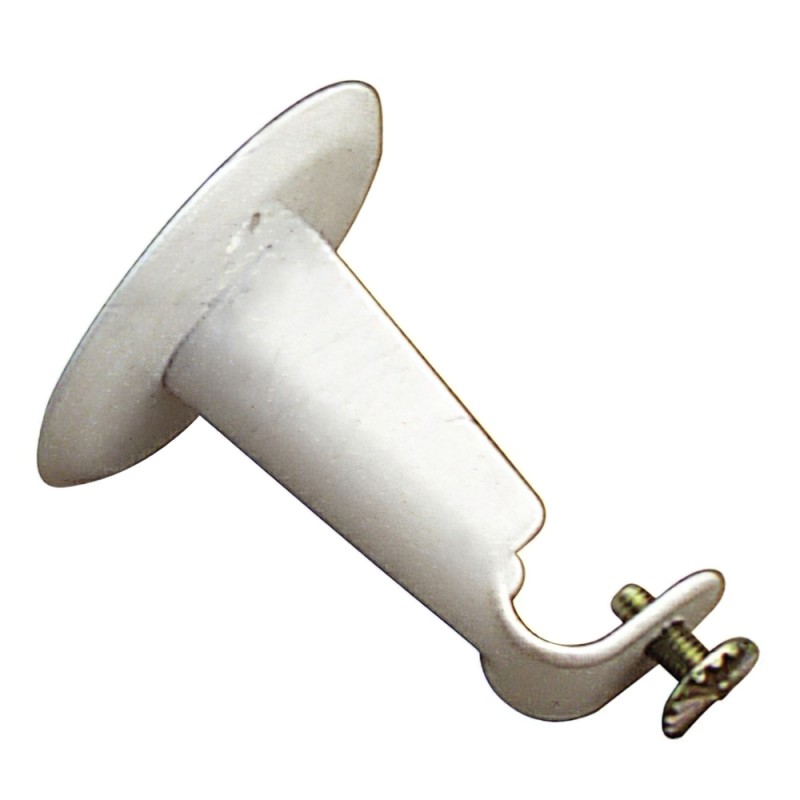 Soporte Barra 12 mm.Ø Blanco Frontal Redondo ORYX