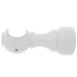 Soporte Madera Liso Abierto 20x 88 mm. Blanco RIEL CHYC