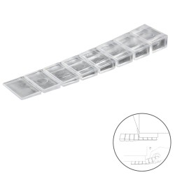 Cuñas Calza Muebles Ajustable / Recortable Transparente (Blister 9 Piezas) WOLFPACK LINEA PROFESIONAL