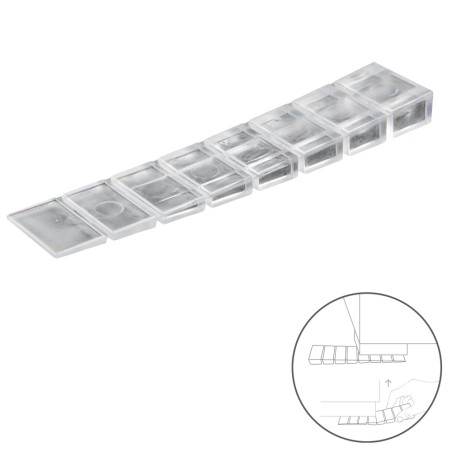 Cuñas Calza Muebles Ajustable / Recortable Transparente (Blister 9 Piezas) WOLFPACK LINEA PROFESIONAL