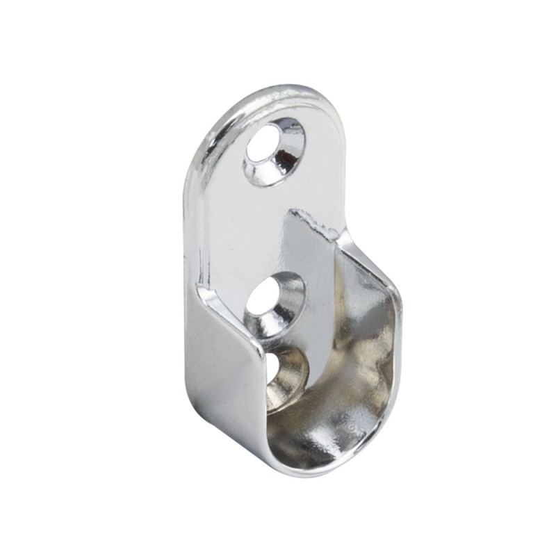 Soporte Lateral Oval Para Tubo Ø 16 mm. Cromado RIEL CHYC
