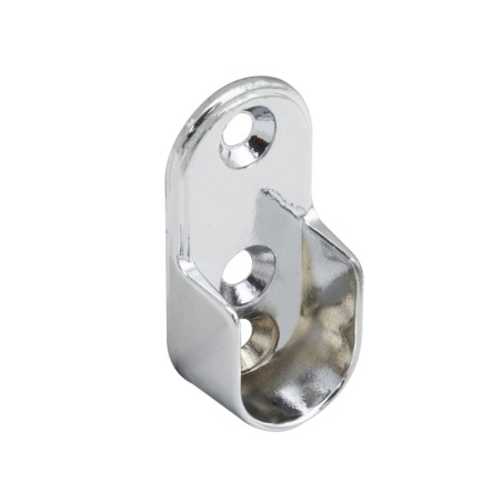 Soporte Lateral Oval Para Tubo Ø 16 mm. Cromado RIEL CHYC