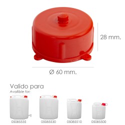 Tapon Para Bidon Alimentario 5 / 10 / 20 Litros WOLFPACK LINEA PROFESIONAL