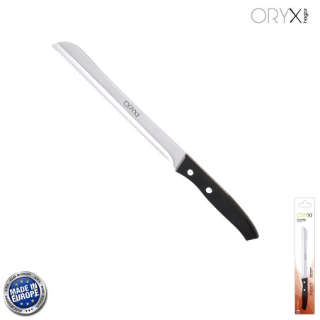 Cuchillo Aspen Panero Hoja Acero Inoxidable 19 cm. Negro ORYX