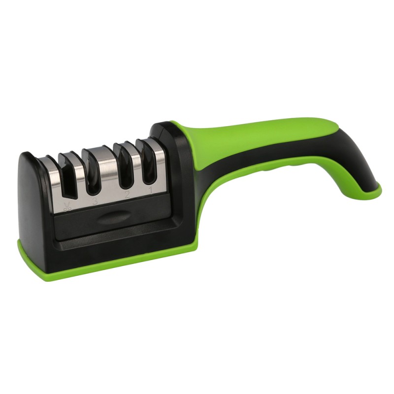 Afilador Cocina Cuchillos Tijeras, 4 Etapas Con Mango ORYX