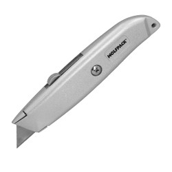 Cutter Hoja Trapezoidal Retráctil Acero Sk5 WOLFPACK LINEA PROFESIONAL