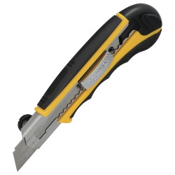 Cutter Profesional 18mm Con 8 Hojas Acero Sk5 WOLFPACK LINEA PROFESIONAL